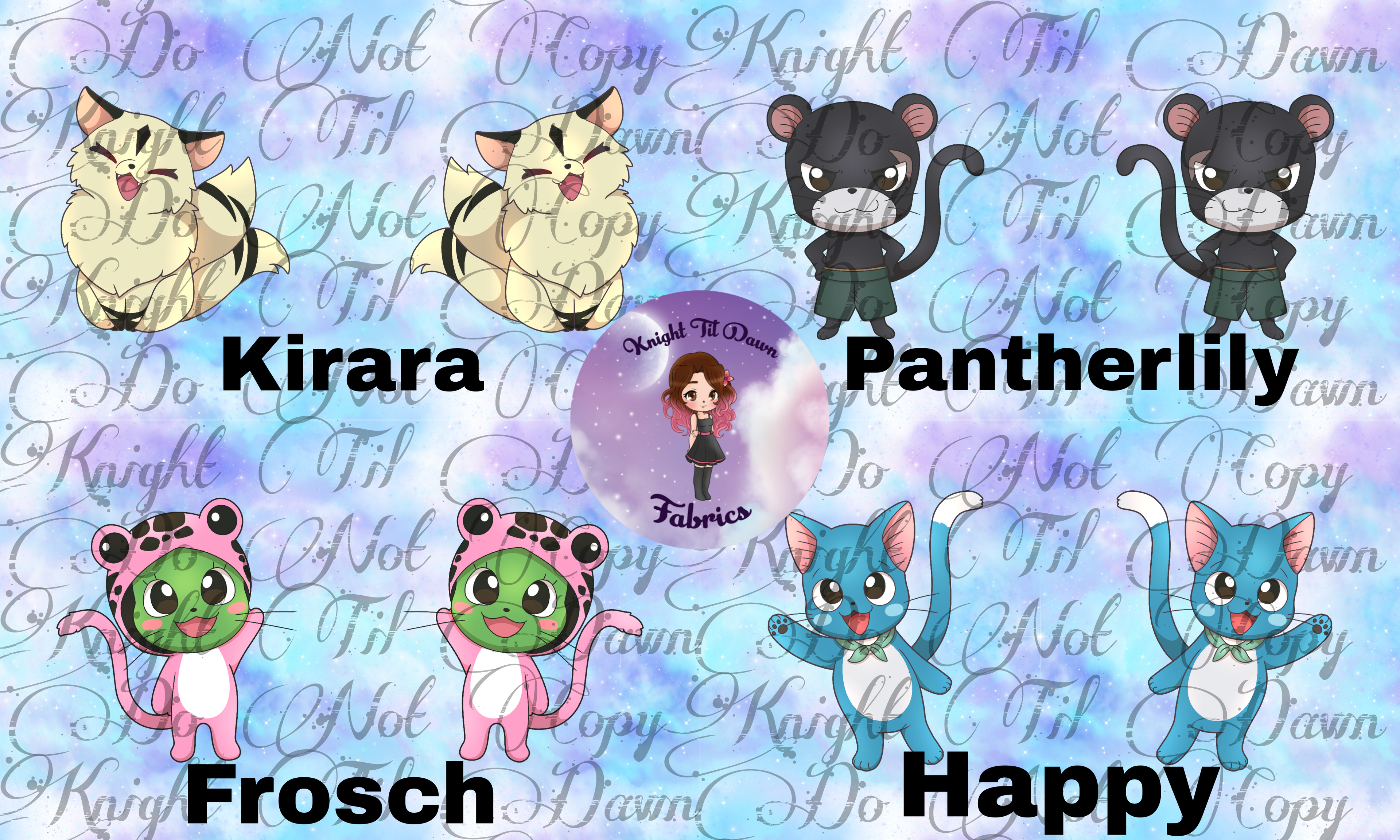 Anime Cats Plushie Panels (Pre-order)