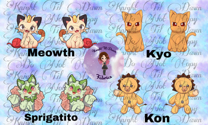 Anime Cats Plushie Panels
