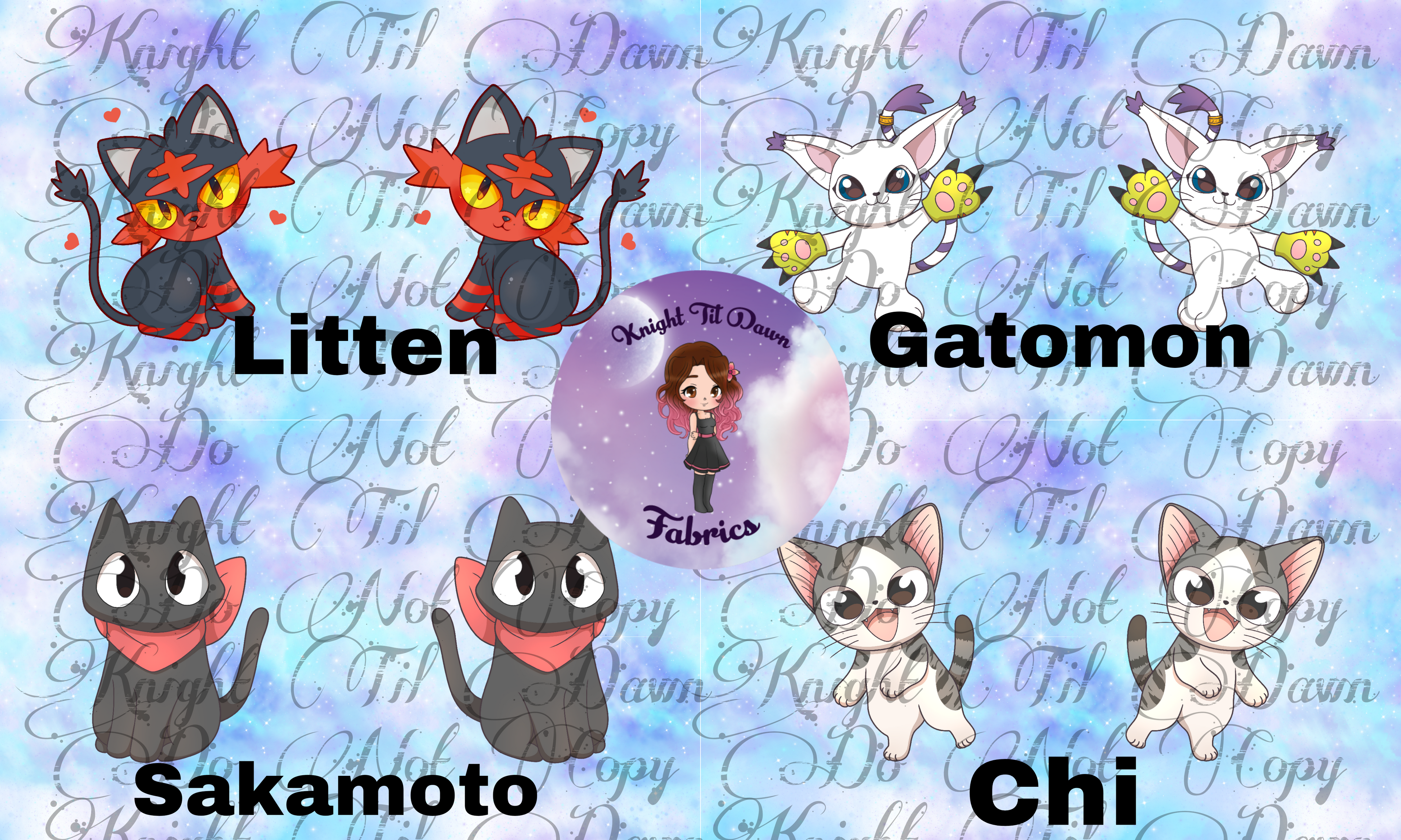 Anime Cats Plushie Panels (Pre-order)