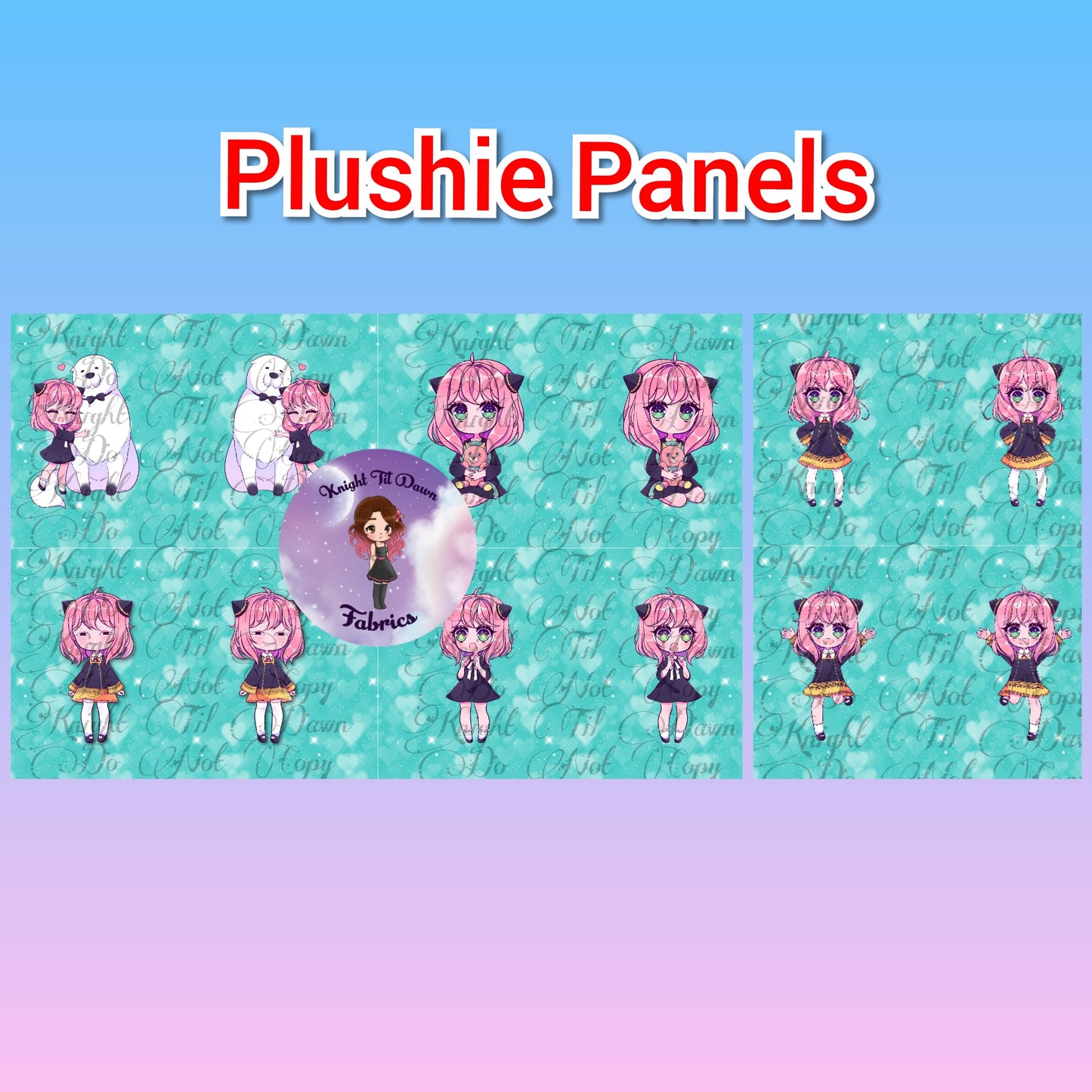 Spy Girl Plushie Panels