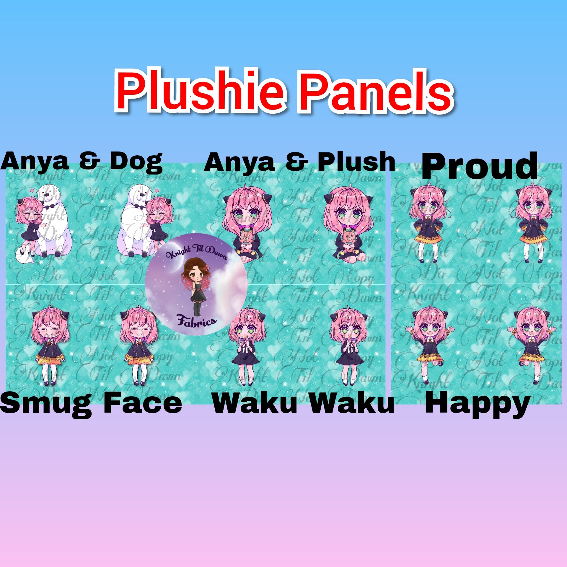 Spy Girl Plushie Panels (Pre-order)